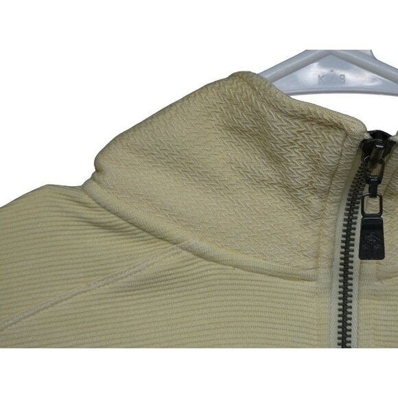 Montego Mon Mens Silk blend 1/4 zip pullover‎ sweatshirt size M Yellow texture - Picture 10 of 12